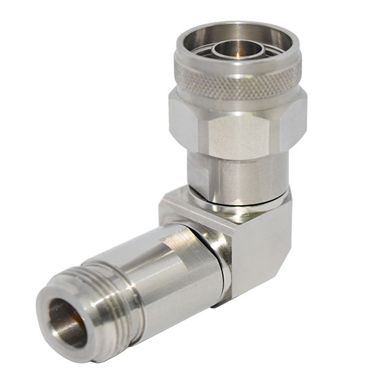 18GHz N(母頭)-N(公頭)射（shè）頻轉接器，90°直角彎